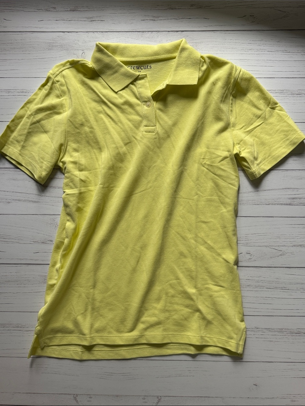 NWT Crewcuts Lemon Yellow Polo Shirt for Kids
